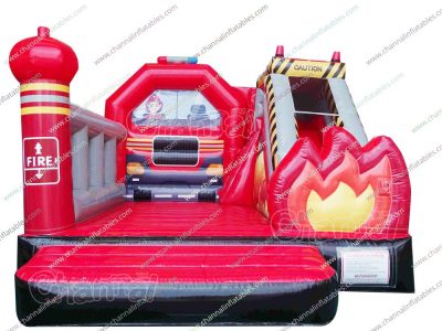 fire engine inflatable combo