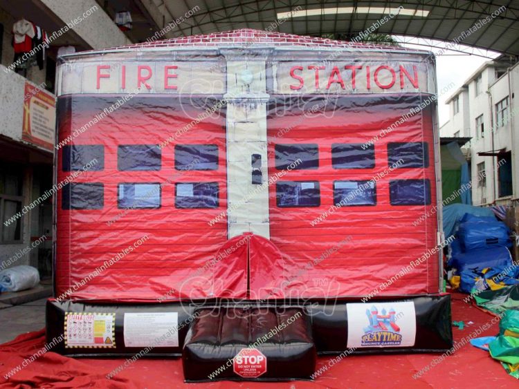 fire house inflatable combo