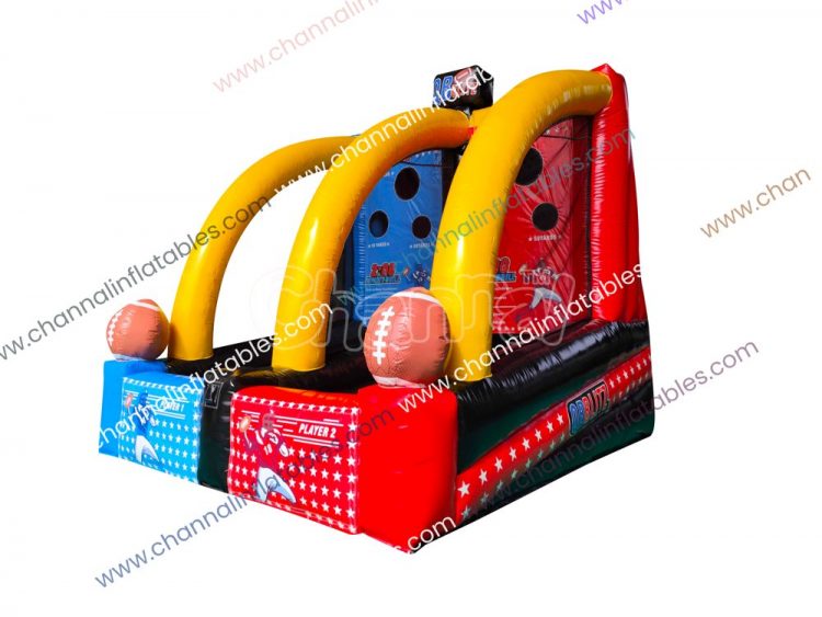 double lane inflatable football toss