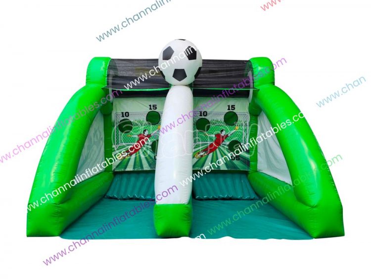 dual lane inflatable soccer game