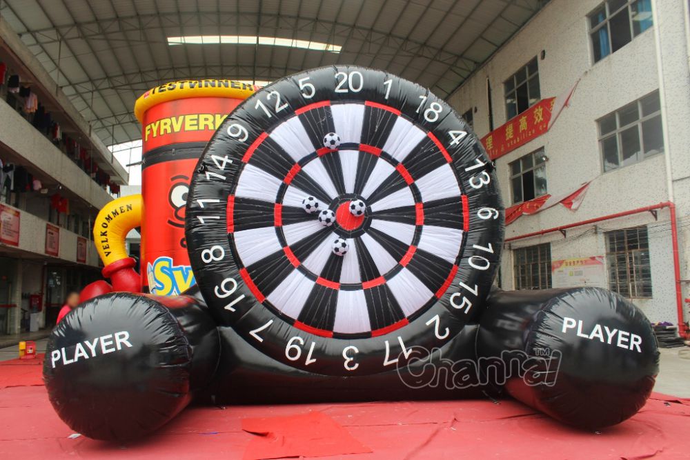 Giant Velcro Soccer Dart Board Channal Inflatables