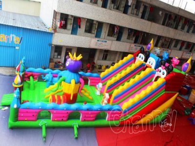 cartoon animals inflatable playground