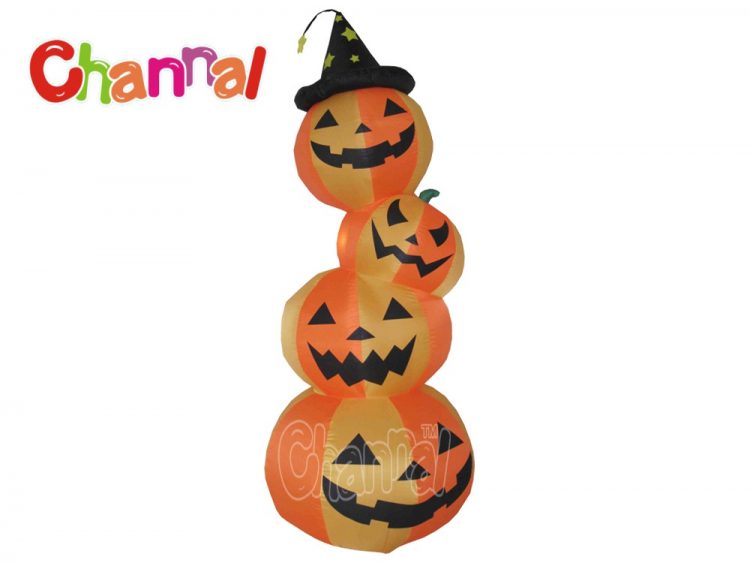 led lights inflatable pumpkin stack for Halloween decoration