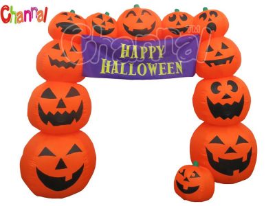 Halloween inflatable pumpkin archway