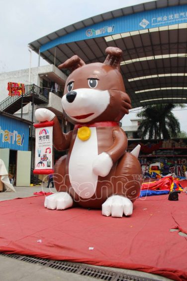 large advertising inflatable dog