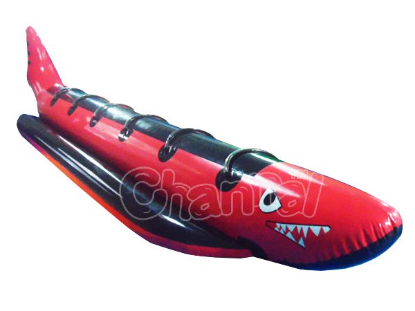 red shark towable inflatable banana boat for sale