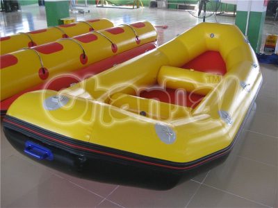 yellow inflatable boat