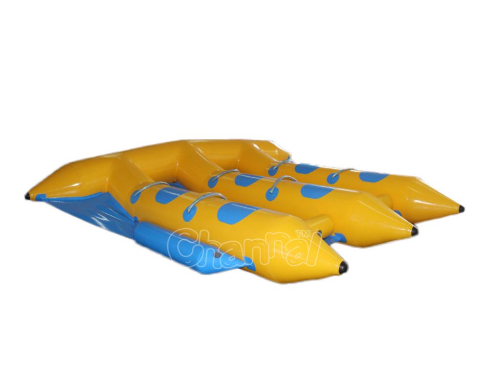 Yellow Inflatable Flying Fish Boat Channal Inflatables