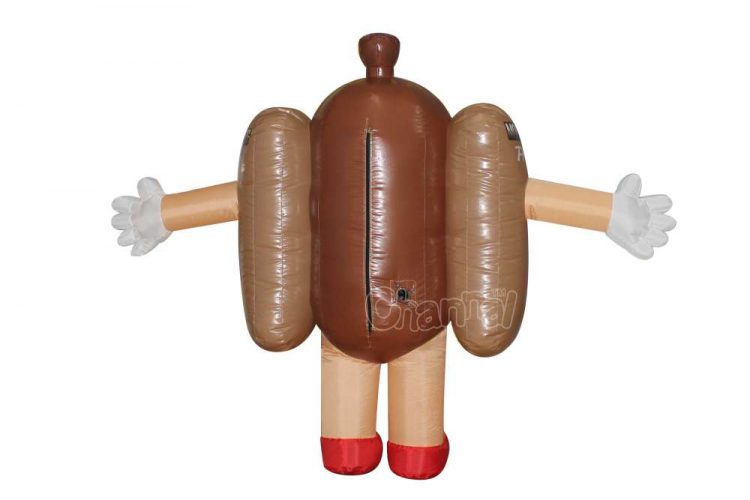 backside of the hot dog costume