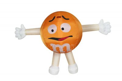 orange m&m inflatable