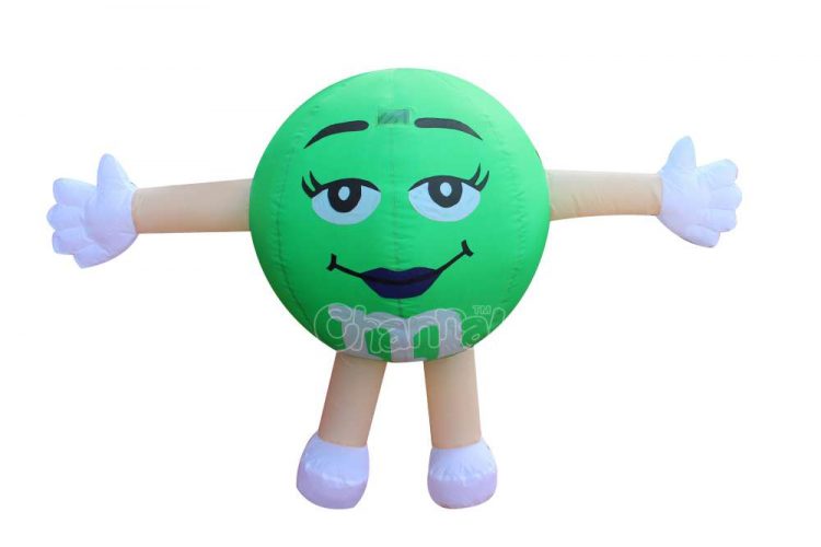 green m&m inflatable