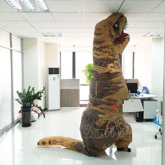 life size inflatable trex dinosaur costume for Halloween