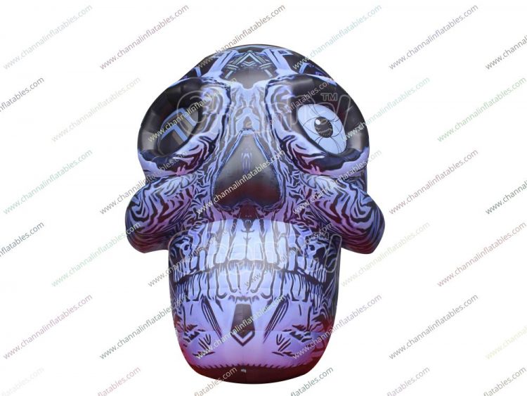 giant inflatable skull (front)