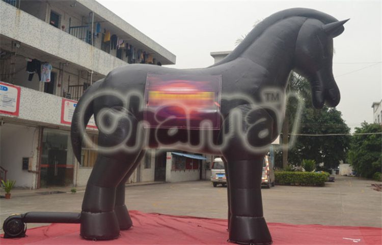 black giant inflatable horse for advertising decoration