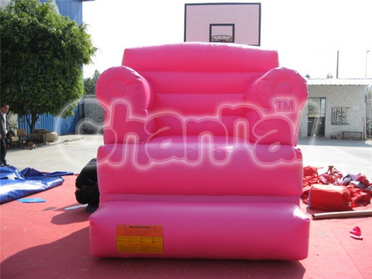 pink inflatable sofa chair