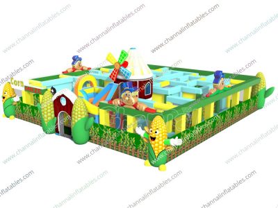 corn farm inflatable maze