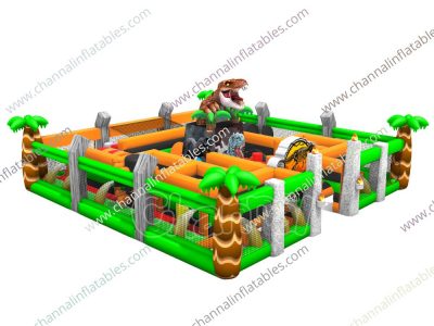 Dino World Slide/Bouncer/Obstacle Course Combo Inflatable