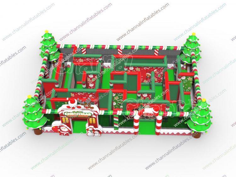 inflatable Christmas maze