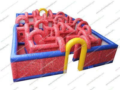 inflatable brick maze