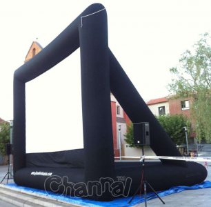 large inflatable movie screen