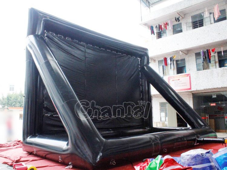 backside of inflatable screen