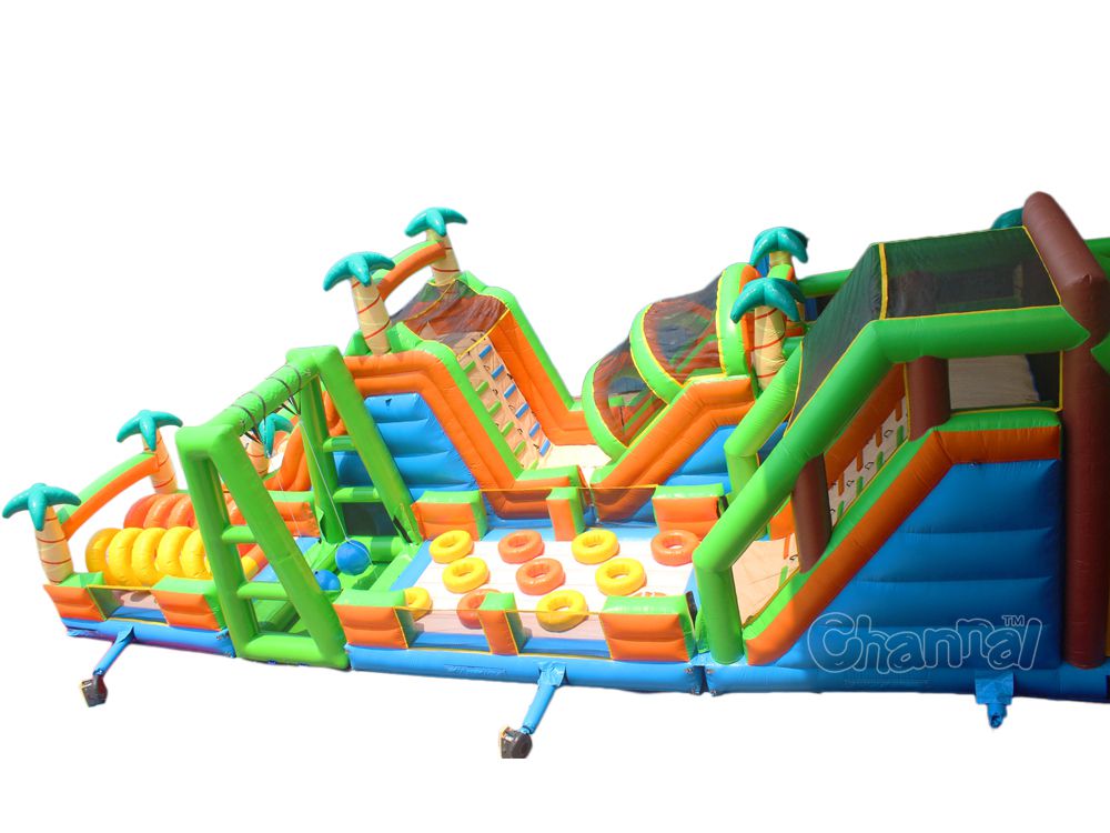 Jungle Giant Inflatable Obstacle Course Channal Inflatables