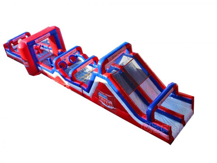 giant inflatable assault course for military