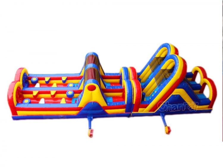 inflatable obstacle course run for children