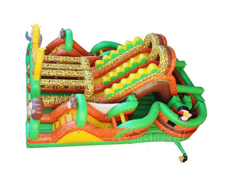 safari inflatable obstacle course for sale