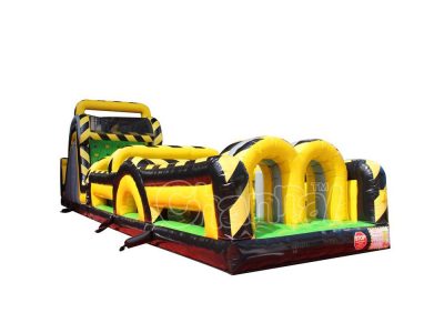 toxic zone theme inflatable obstacle course
