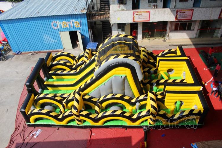 cheap toxic rush inflatable obstacle course