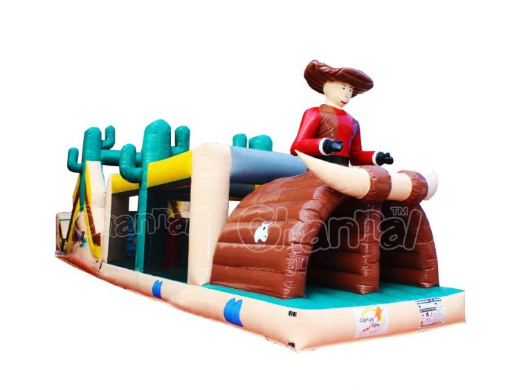 west cowboy inflatable obstacle course