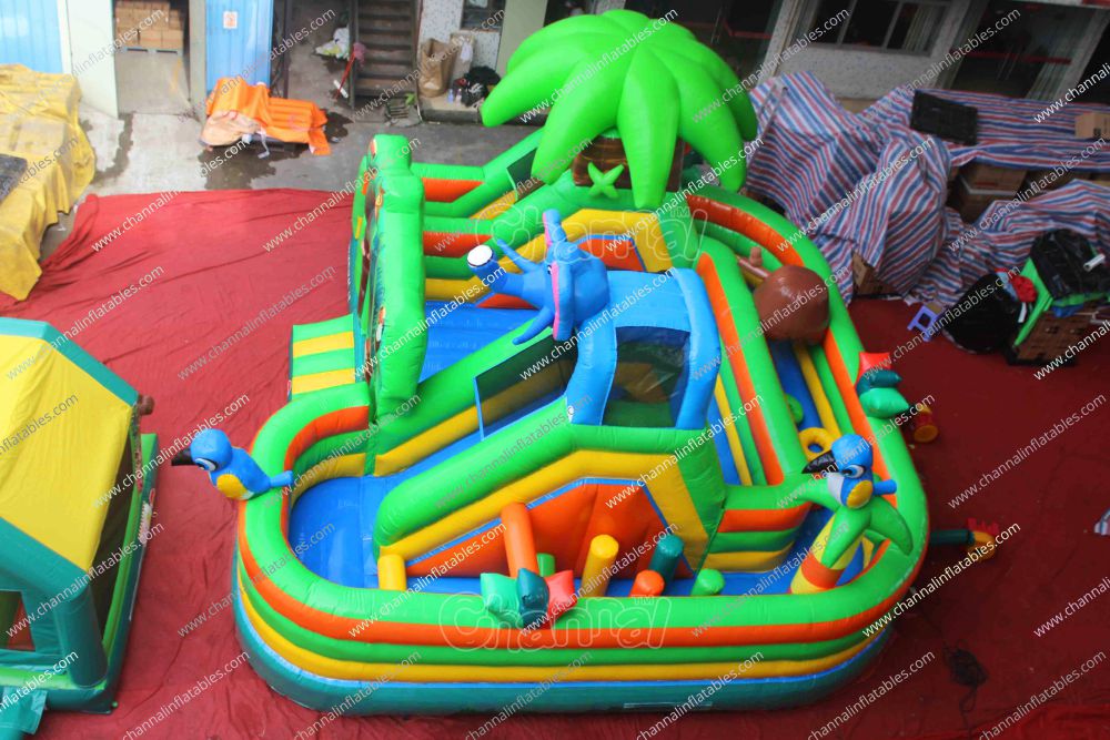 Jungle Animals Inflatable Obstacle Channal Inflatables