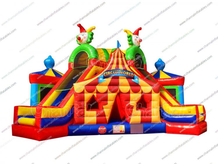 circus world inflatable obstacle course