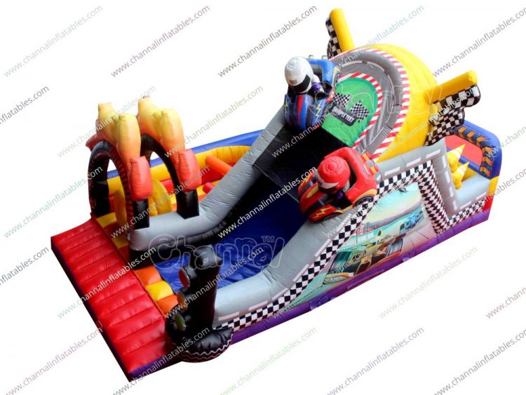 racing car single obstacle course