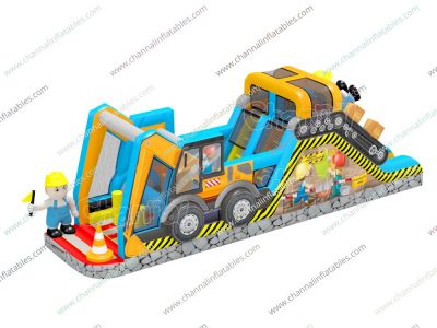 construction zone inflatable obstacle course