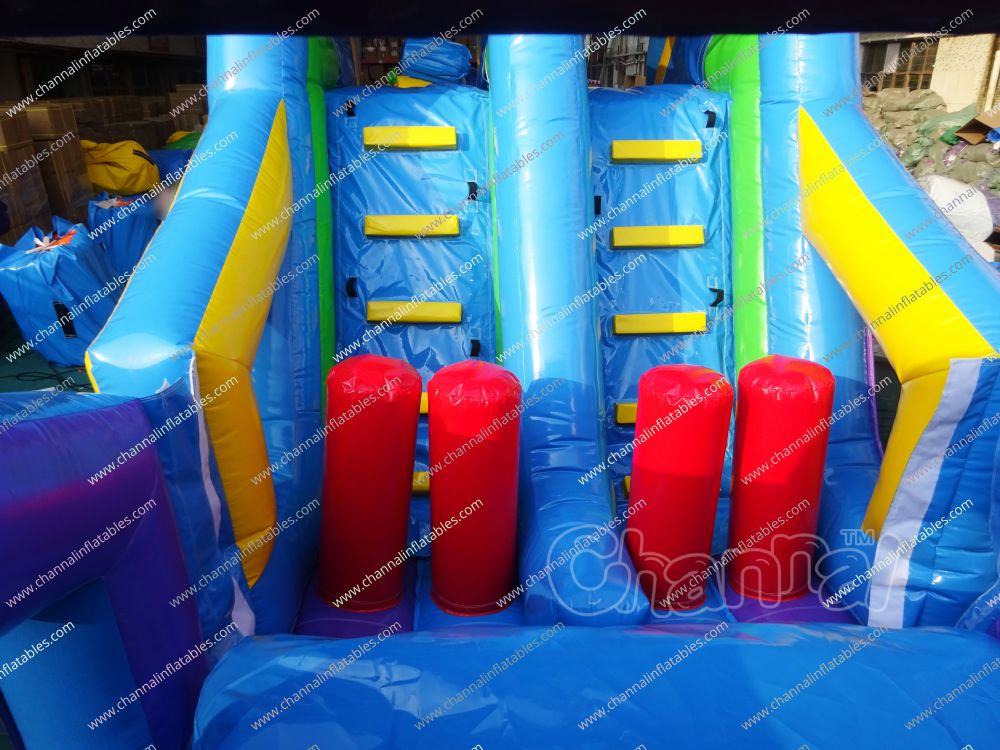 Water Slide Obstacle Course Channal Inflatables