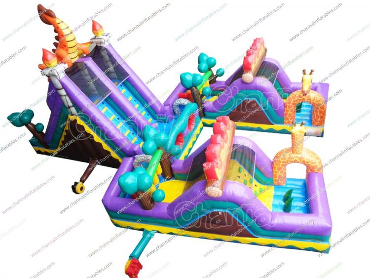 dragon forest inflatable obstacle course