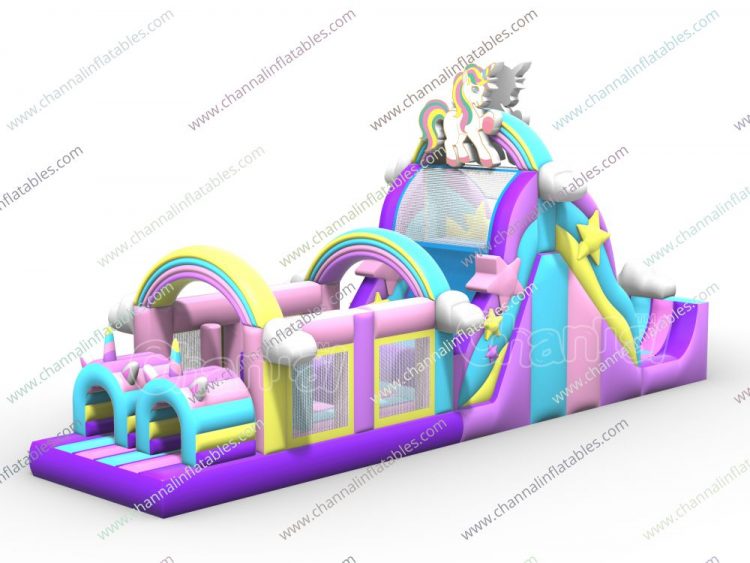 unicorn inflatable obstacle course