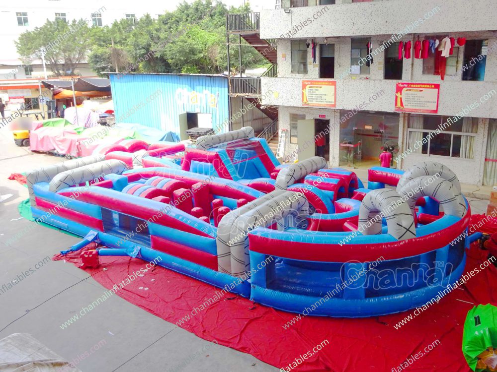 U Turn Inflatable Obstacle Course Channal Inflatables