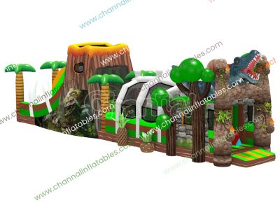 t.rex inflatable obstacle course