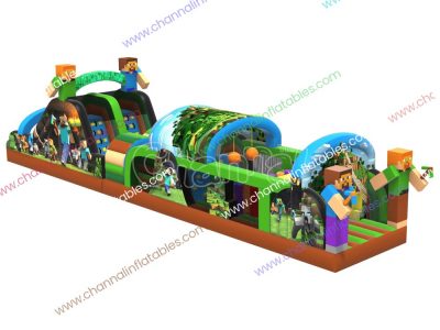 minecraft inflatable obstacle course