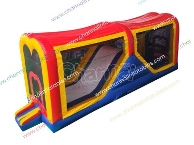 enclosed small inflatable obstacle course for kids