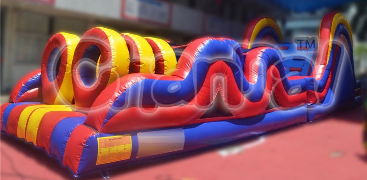 wave shape inflatable obstacle course