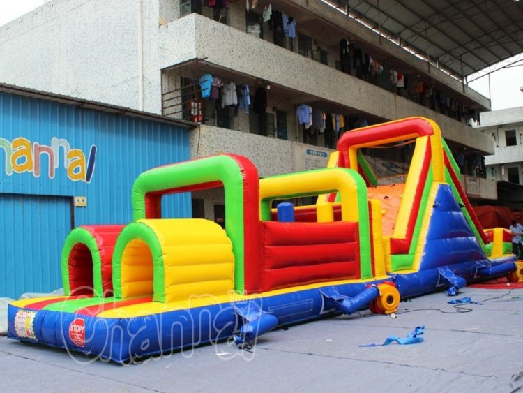 multi colors inflatable obstacle course