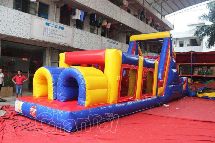 double lane inflatable obstacle course
