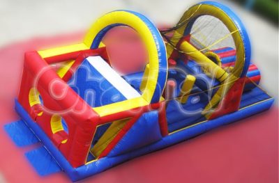 netting inflatable obstacle course