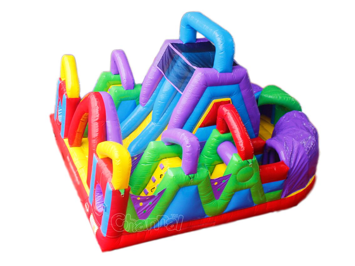 Inflatable Wacky World Obstacle Course Channal Inflatables