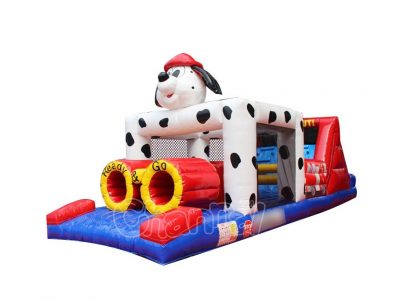 dalmatian themed inflatable obstacle course