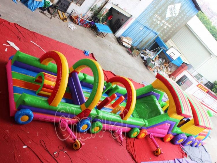 inflatable train course for kids